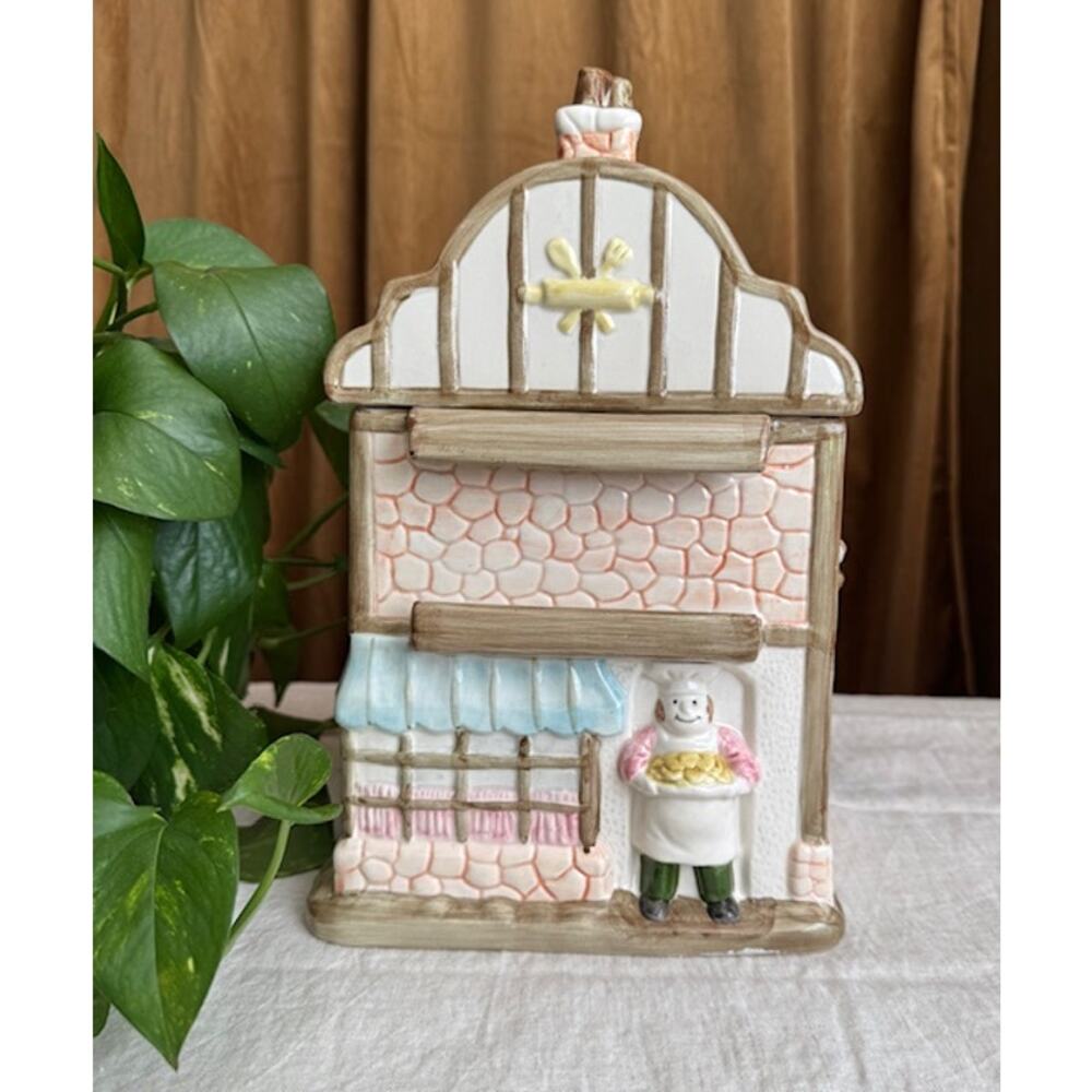 Rare Vintage Fitz & Floyd Bake Shoppe Ceramic Cookie Jar